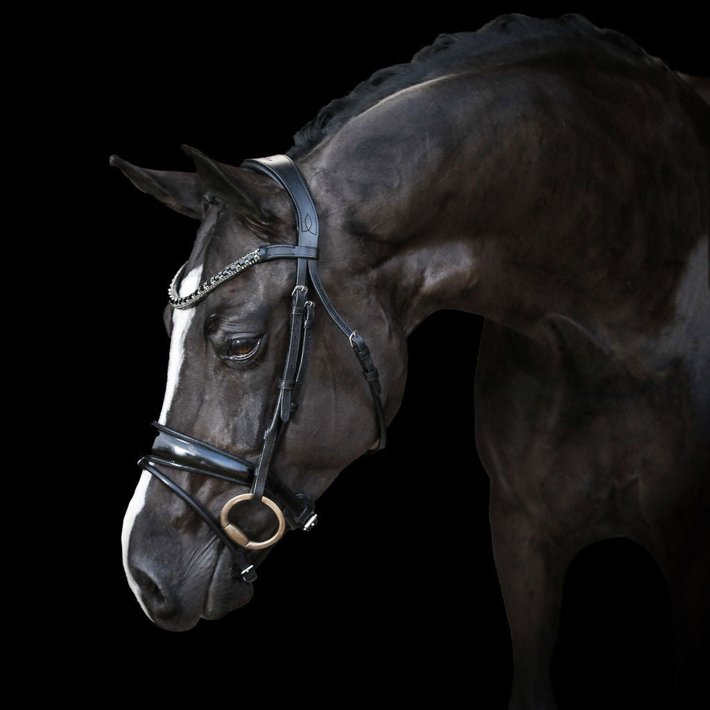 'Audrey' Rolled Leather Bridle (Hanoverian)