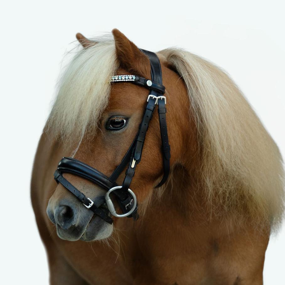 'Anastasia' leather bridle (convertible) (Lumi Pony) - Lumiere Equestrian