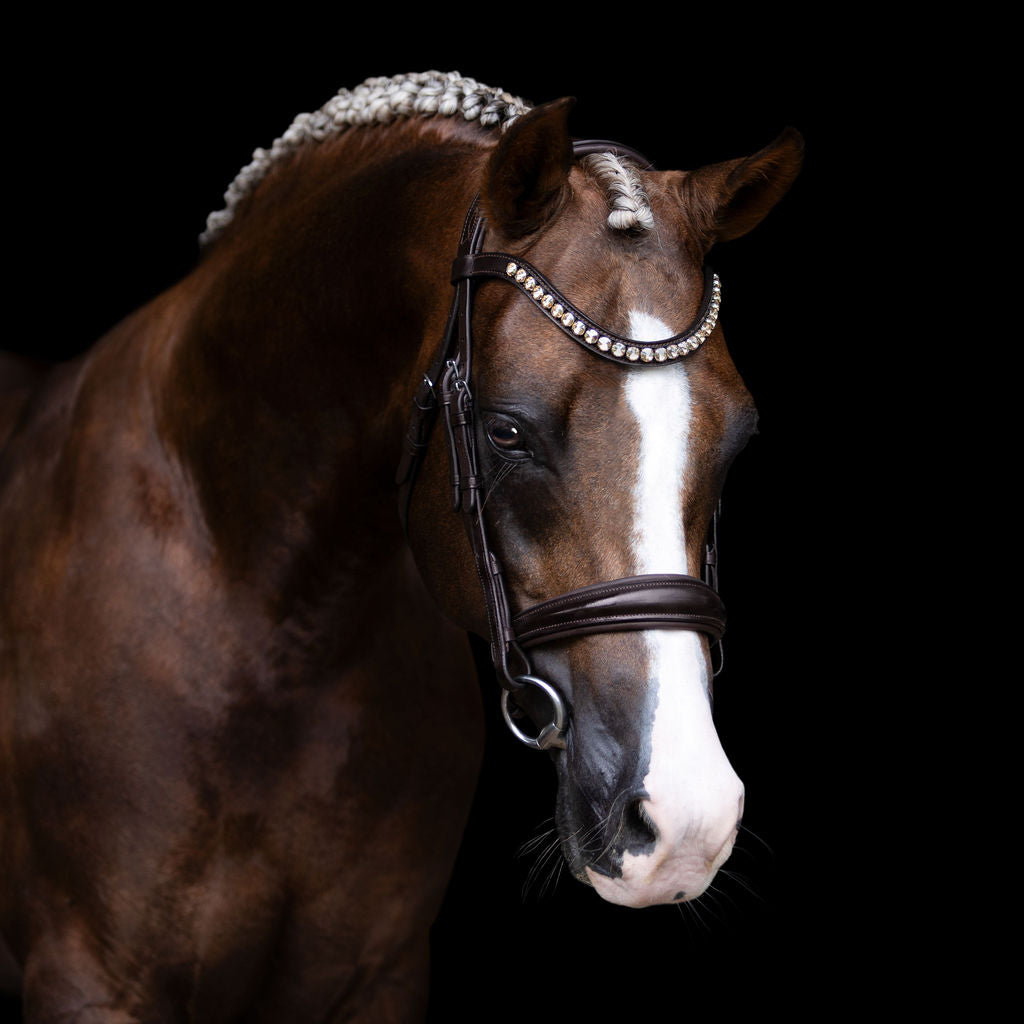 'Athens' leather bridle (snaffle) - Lumiere Equestrian