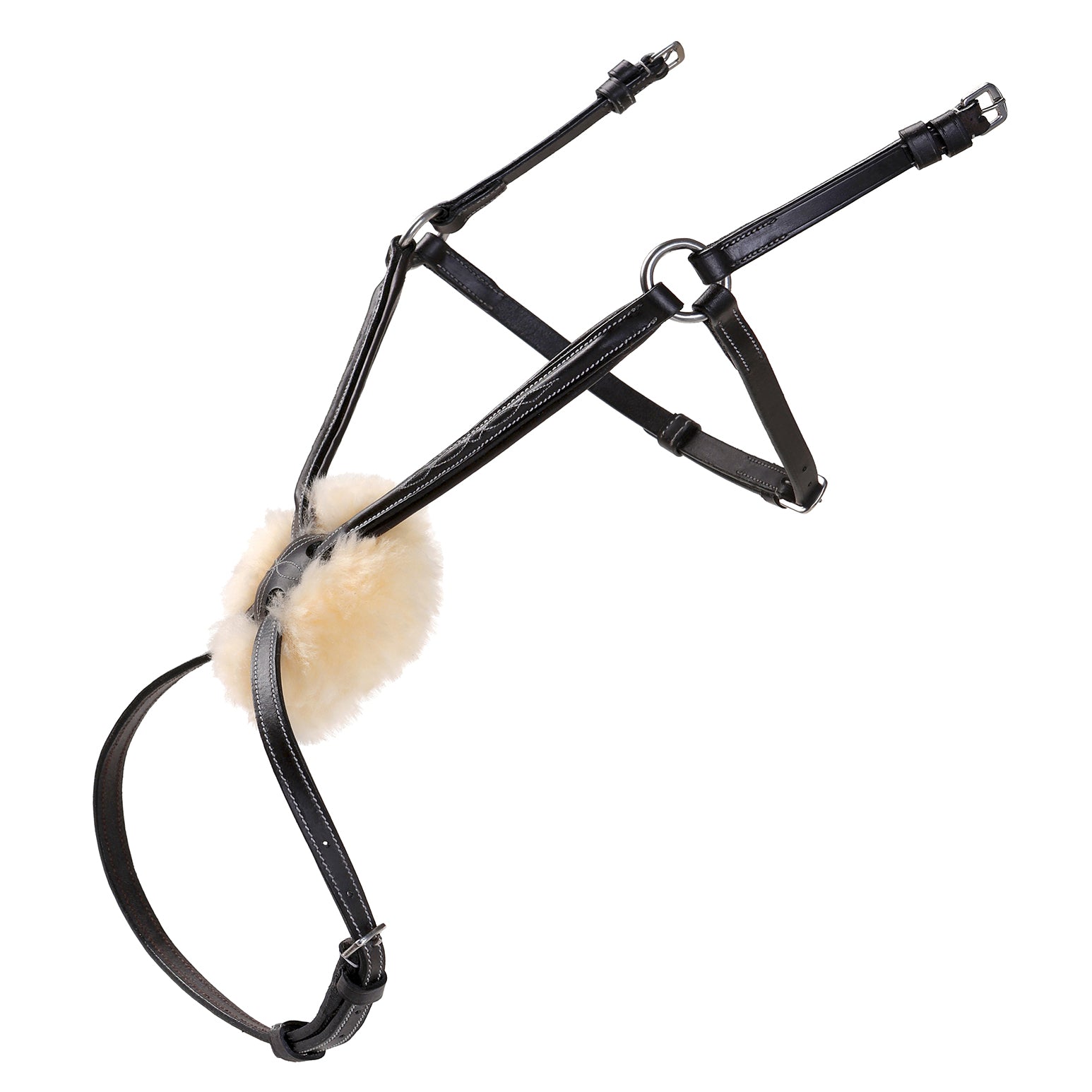 Grackle noseband - with sheepskin - Lumiere Equestrian