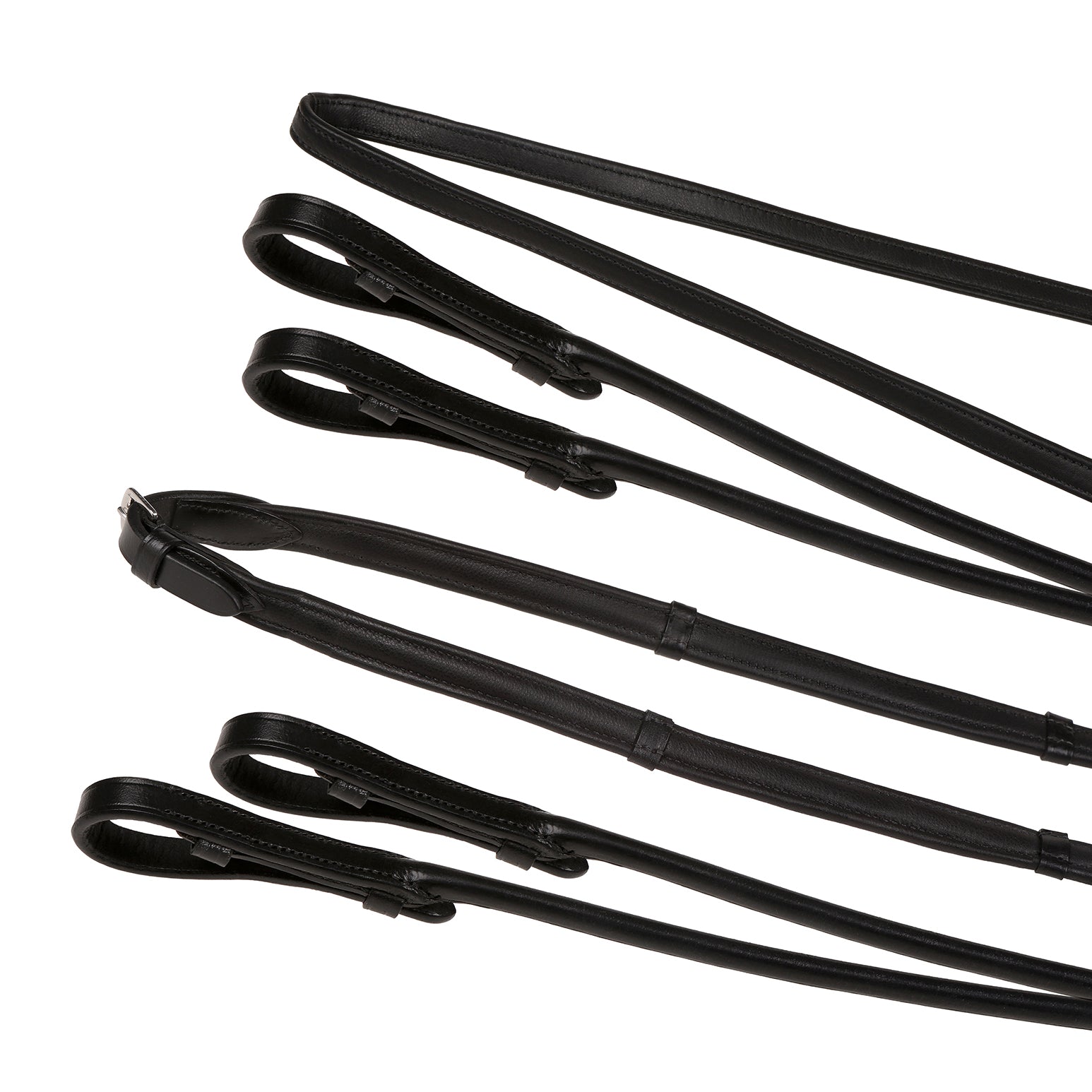 Double Bridle Reins Set - (Rolled) - Lumiere Equestrian