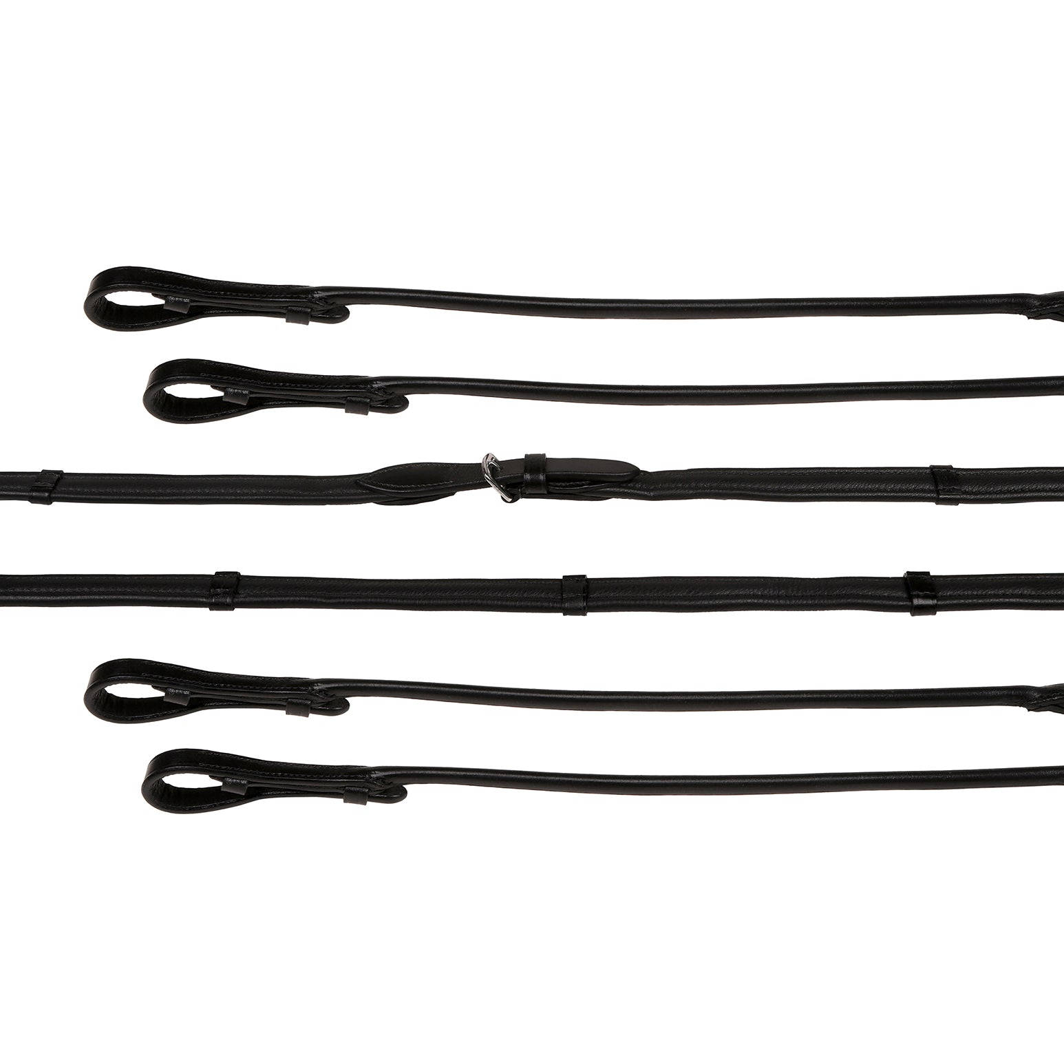 Double Bridle Reins Set - (Rolled) - Lumiere Equestrian