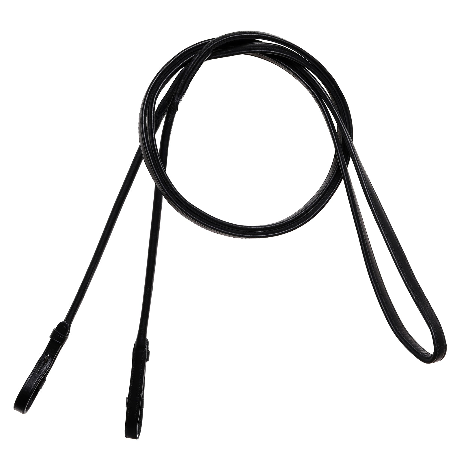 Padded nappa leather curb reins - (rolled)