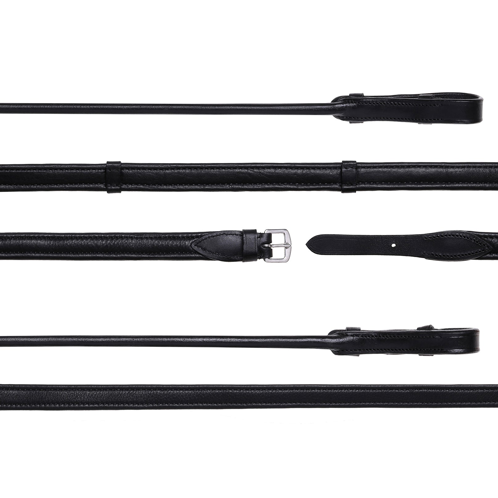 Double Bridle Reins Set - (Rolled) (Lumi Pony) - (Pony) - Clearance