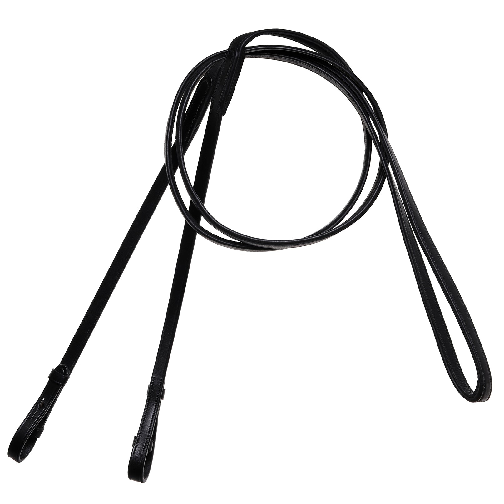 Padded nappa leather curb reins - (flat)