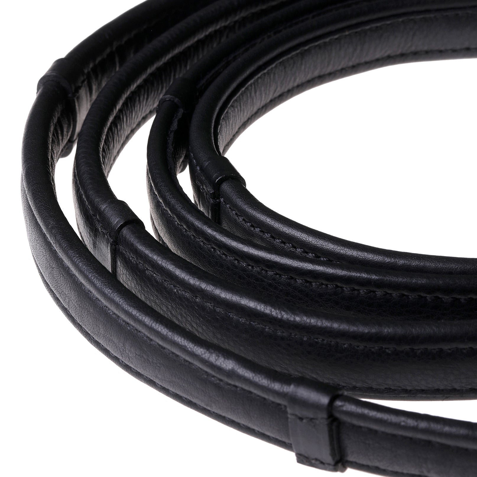 Padded Nappa Leather Reins (Flat) - (Gold Fittings)