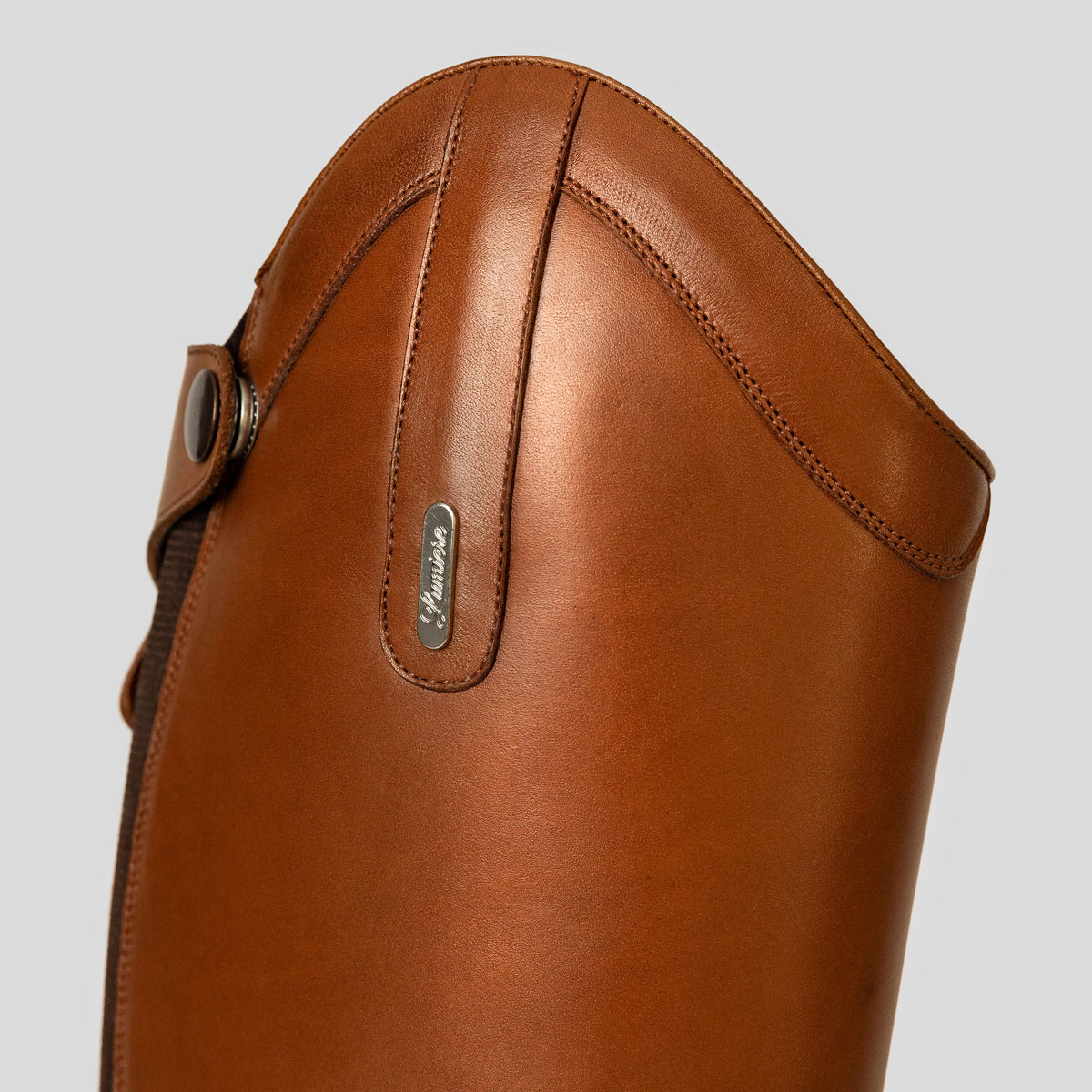 Tan leather equestrian tall boots