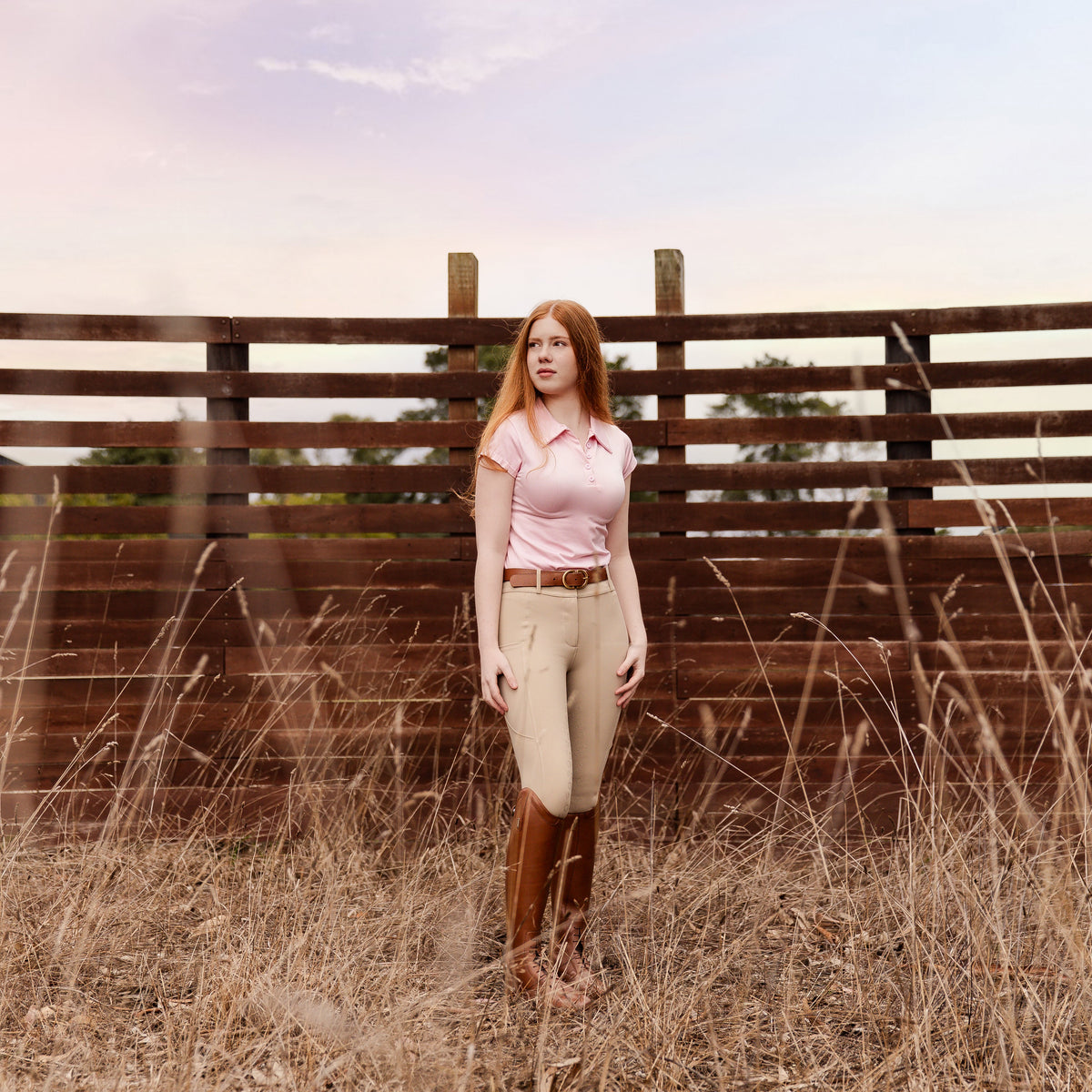 Tan or Cognac horse riding field boots