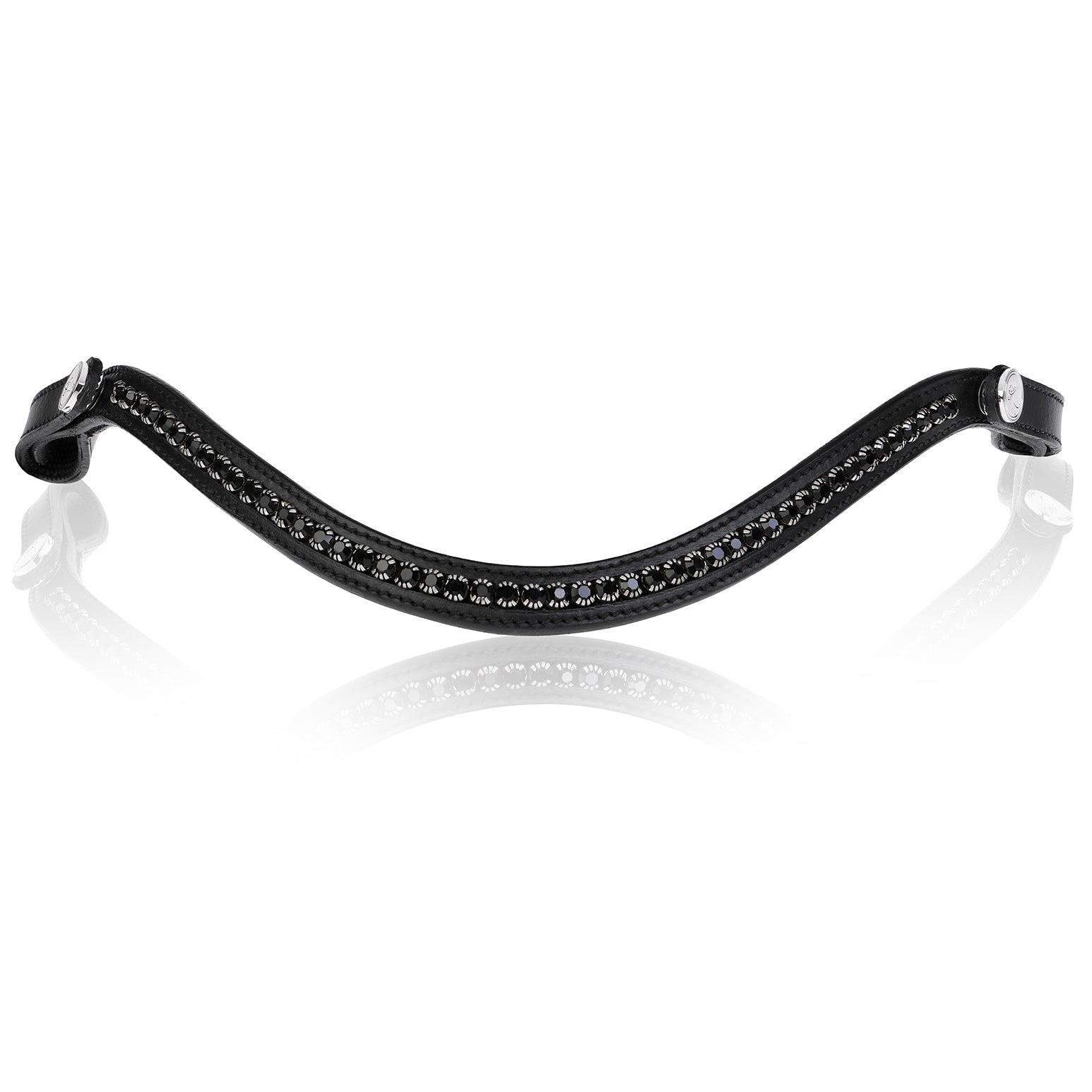 Black Swarovski Browband - Lumiere Equestrian