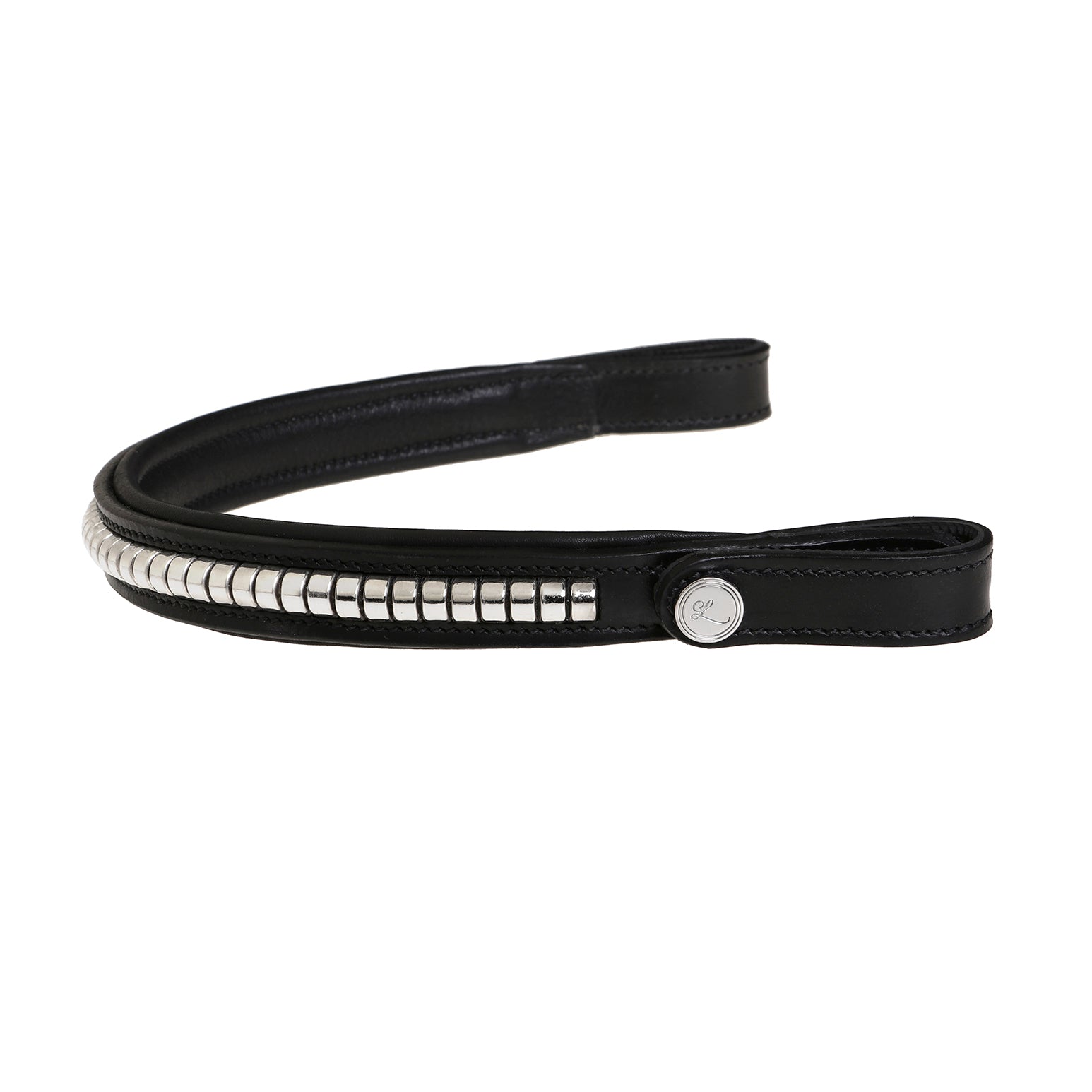 Straight clincher browband (silver) - Lumiere Equestrian