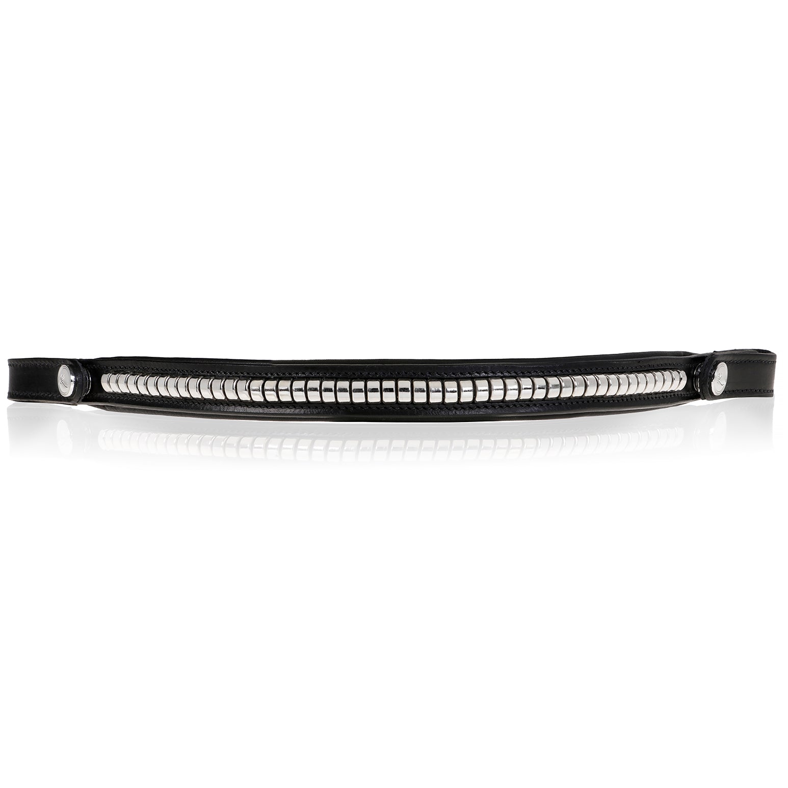 Straight clincher browband (silver) (Lumi Pony) - Lumiere Equestrian