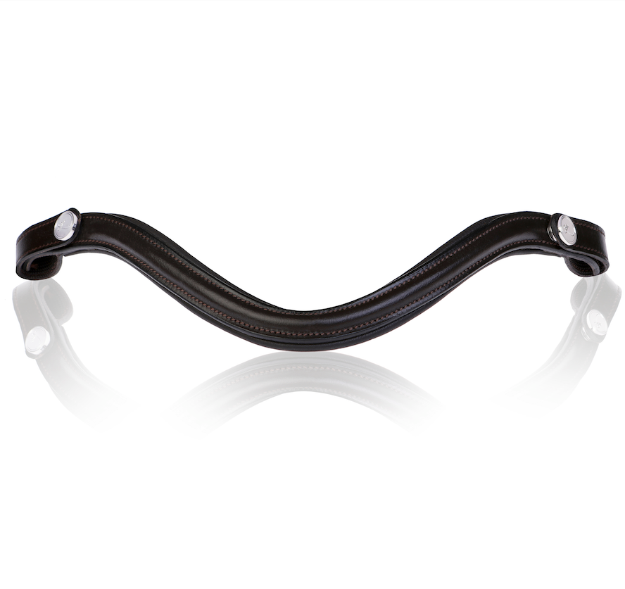 Classic curved leather browband - Lumiere Equestrian