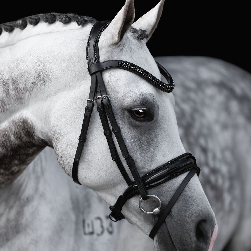 'Arcadia' Luxury Leather Bridle (hanoverian) - Lumiere Equestrian