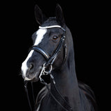 'Amie' rolled Italian leather bridle - (double) - Lumiere Equestrian