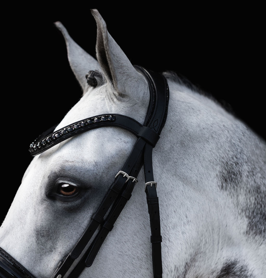 'Arcadia' Luxury Leather Bridle (hanoverian) - Lumiere Equestrian