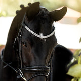 ‘Amie’ rolled bridle (hanoverian) - black - Lumiere Equestrian