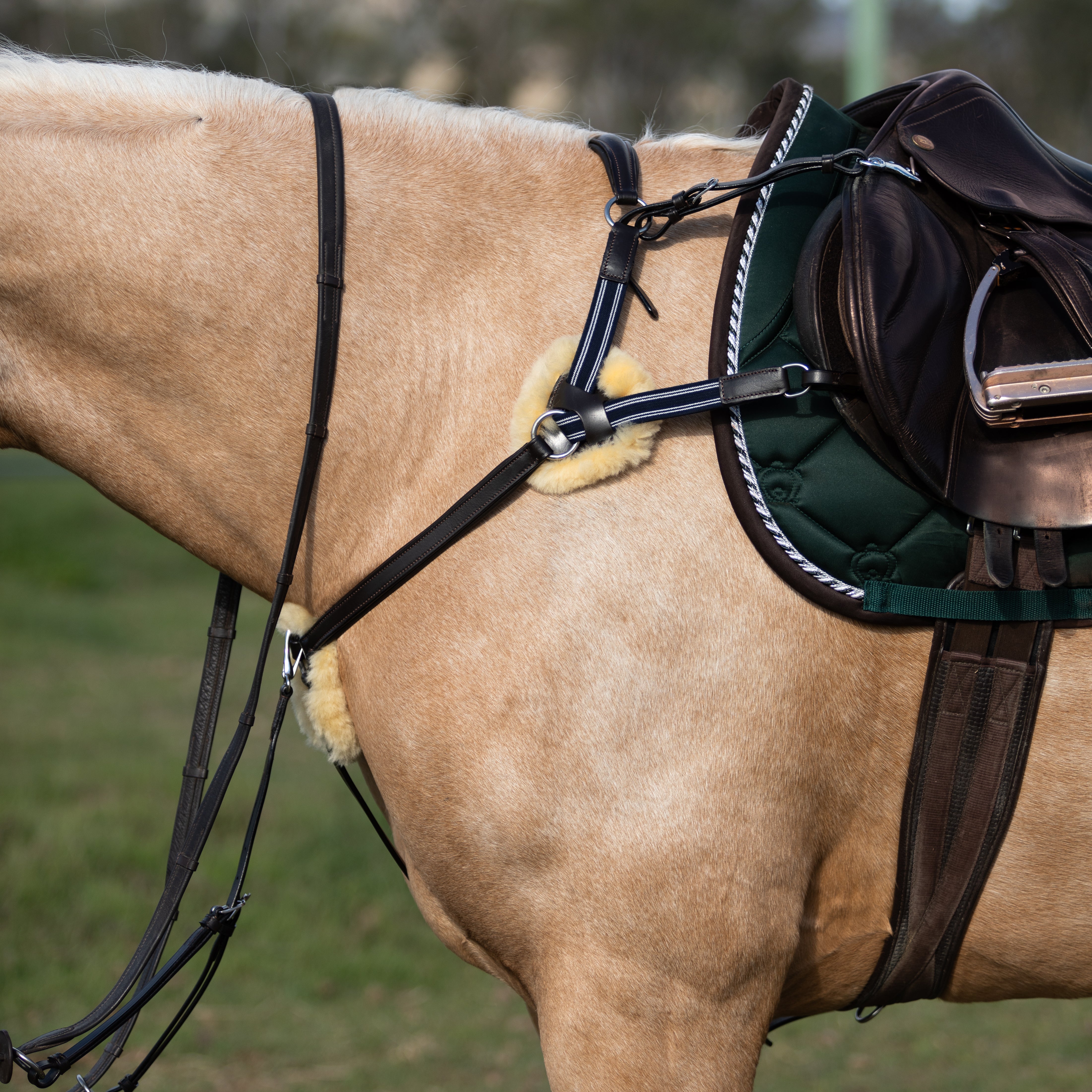 'Antiqua' 5-Point Leather Breastplate - Lumiere Equestrian