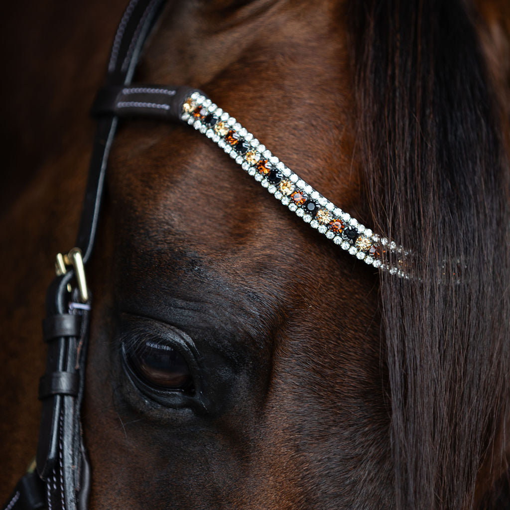 Amber Crystal Browband - Lumiere Equestrian