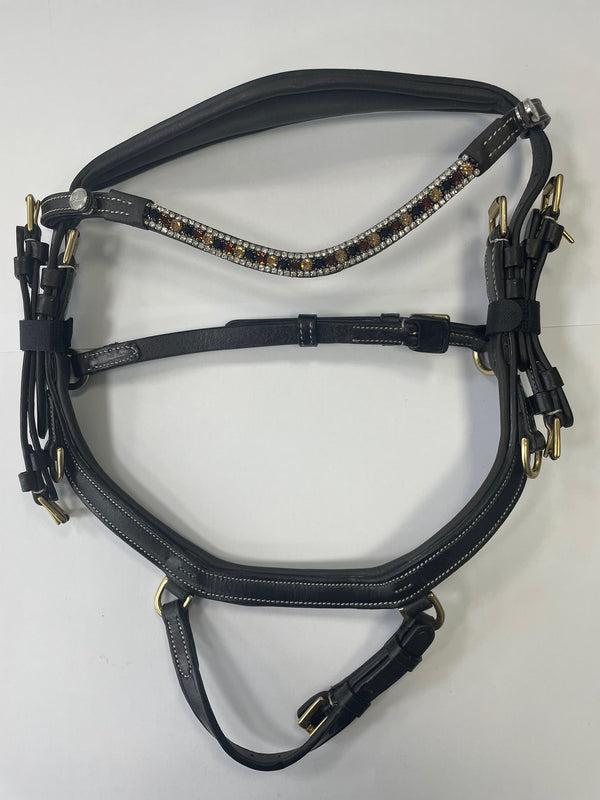 'Amber' Anatomic Leather Bridle (Lumi Pony) - Seconds