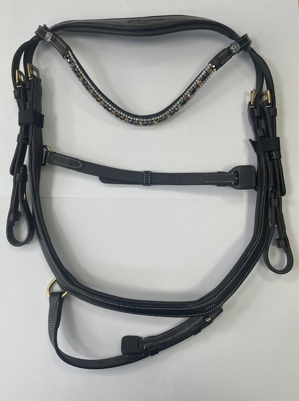 'Amber' Anatomic Leather Bridle (Euro Version) - Seconds