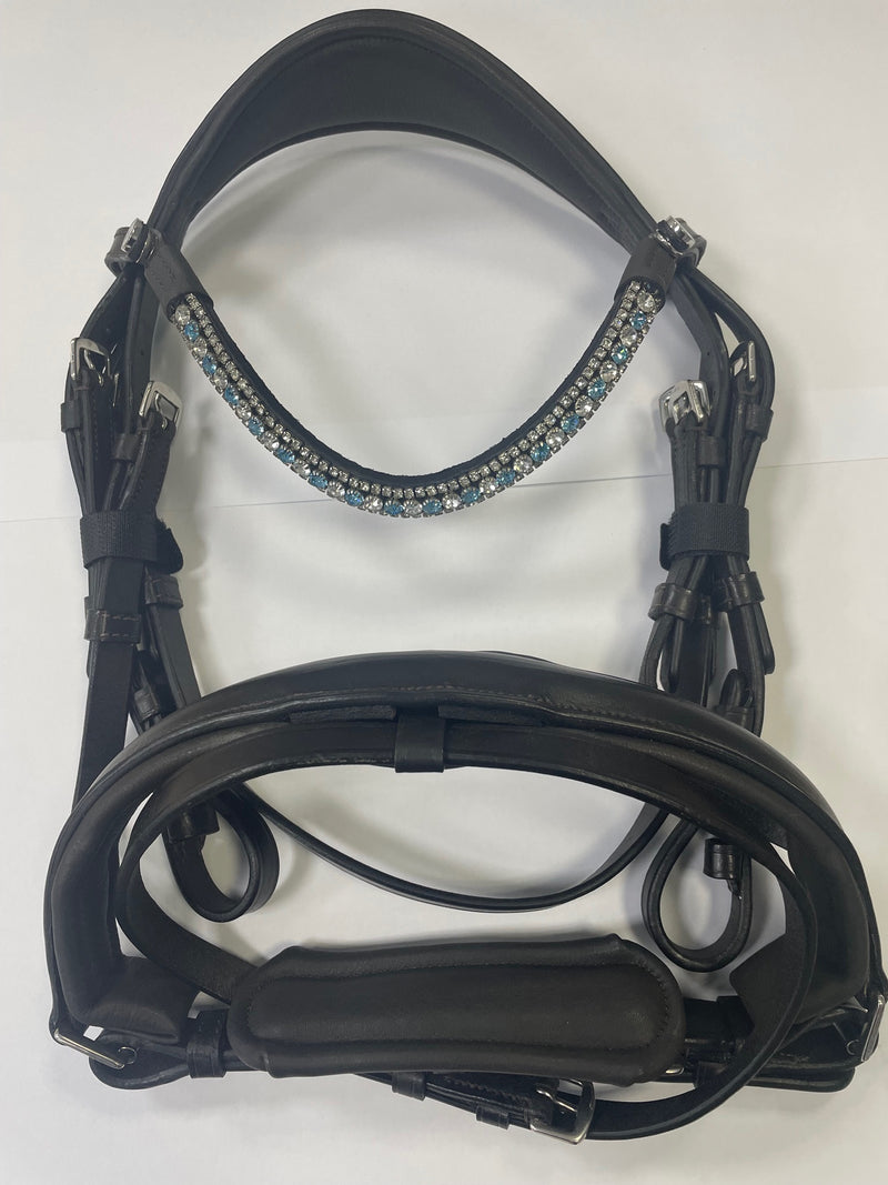 'Anastasia' leather bridle (convertible) (Lumi Pony) - Seconds