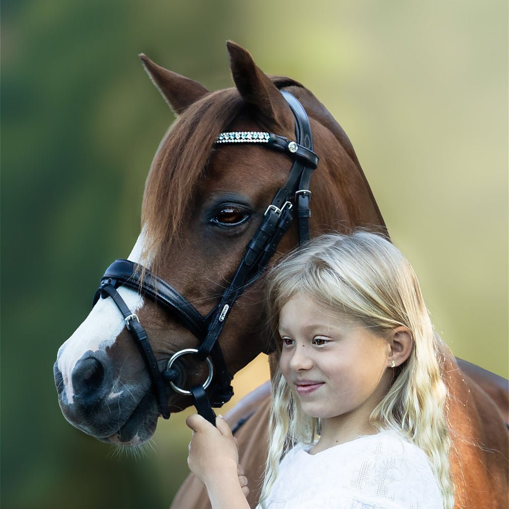 'Anastasia' leather bridle (convertible) (Lumi Pony) - Lumiere Equestrian