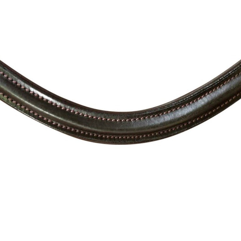 Classic curved leather browband