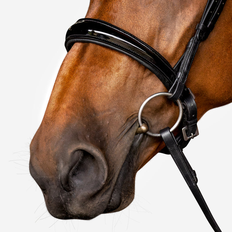 'Aurelie' Flat Leather Bridle (Cavesson)