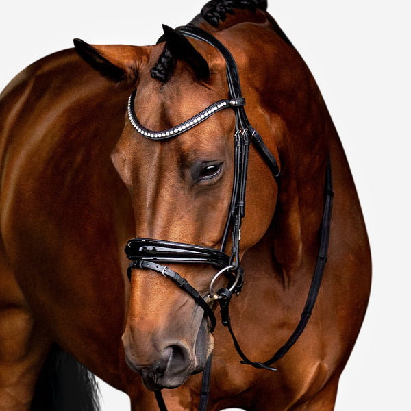 'Aurelie' Flat Leather Bridle (Hanoverian)