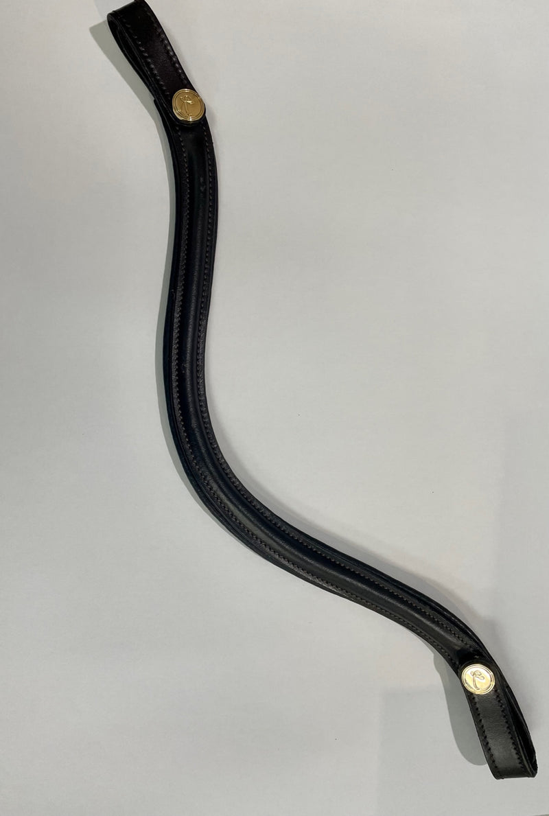 Classic curved leather browband - Seconds - Clearance - Lumiere Equestrian