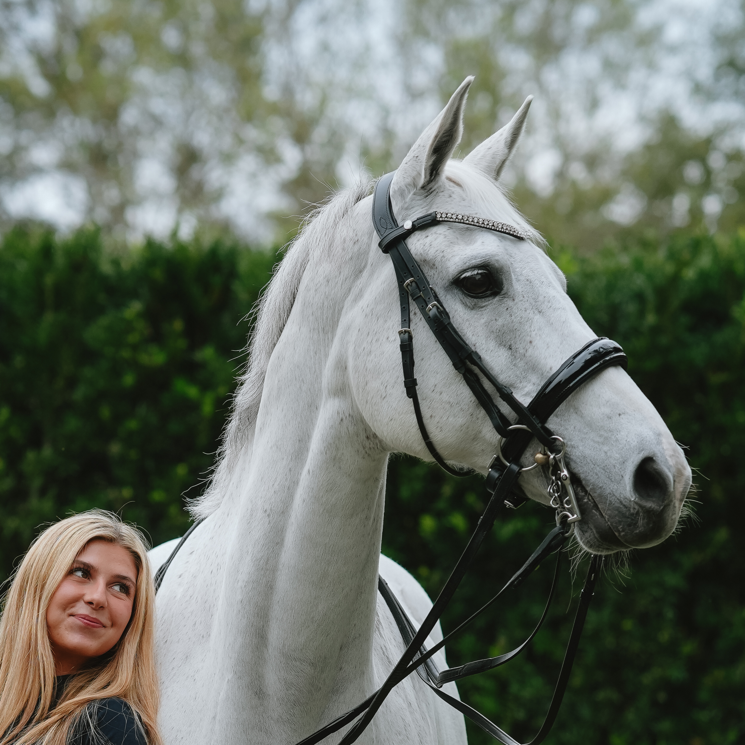 'Amie' luxury leather bridle - (double)
