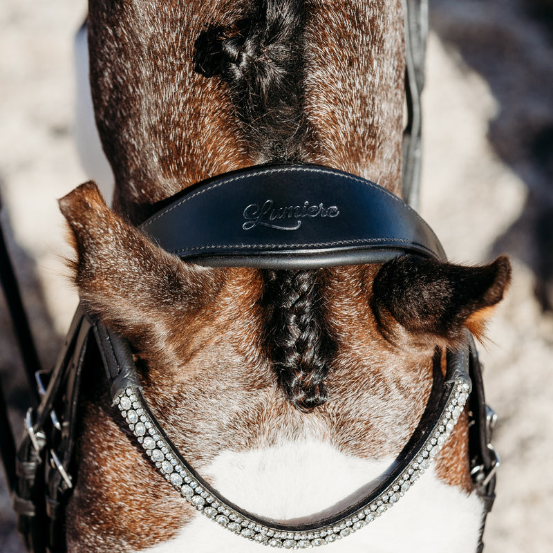 'Amie' luxury leather bridle - (double) (Lumi Pony)