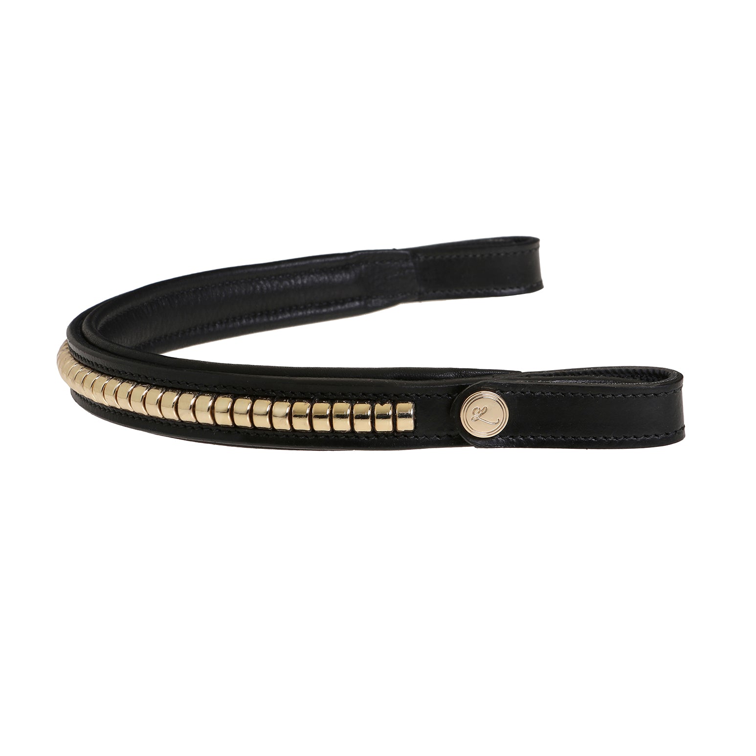 Straight clincher browband (brass) - Clearance - Lumiere Equestrian