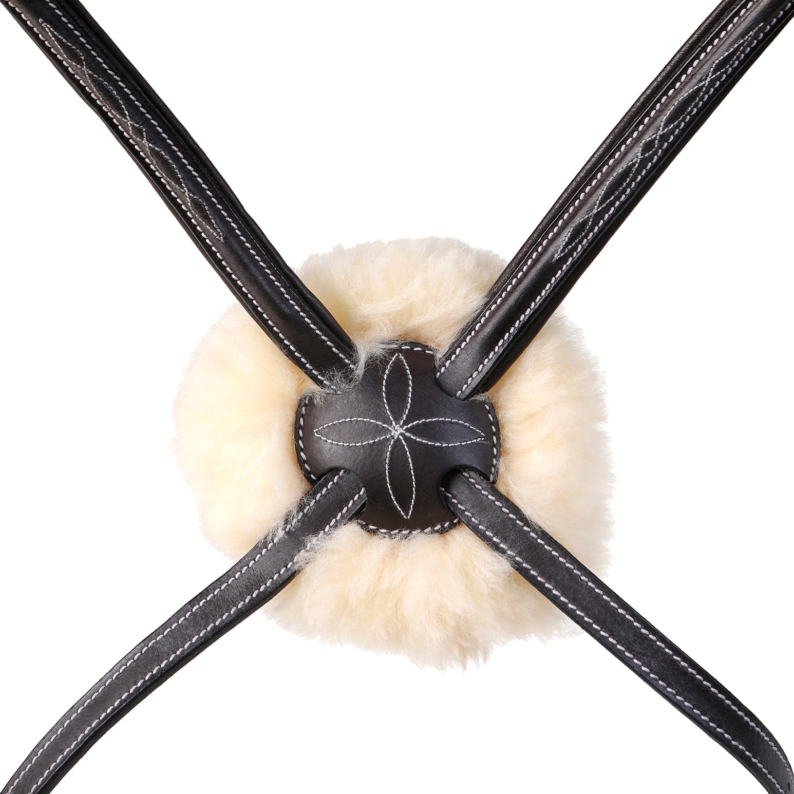 Grackle noseband - with sheepskin - Lumiere Equestrian