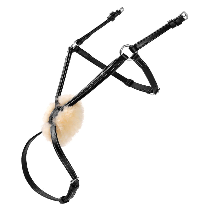 Grackle noseband - with sheepskin