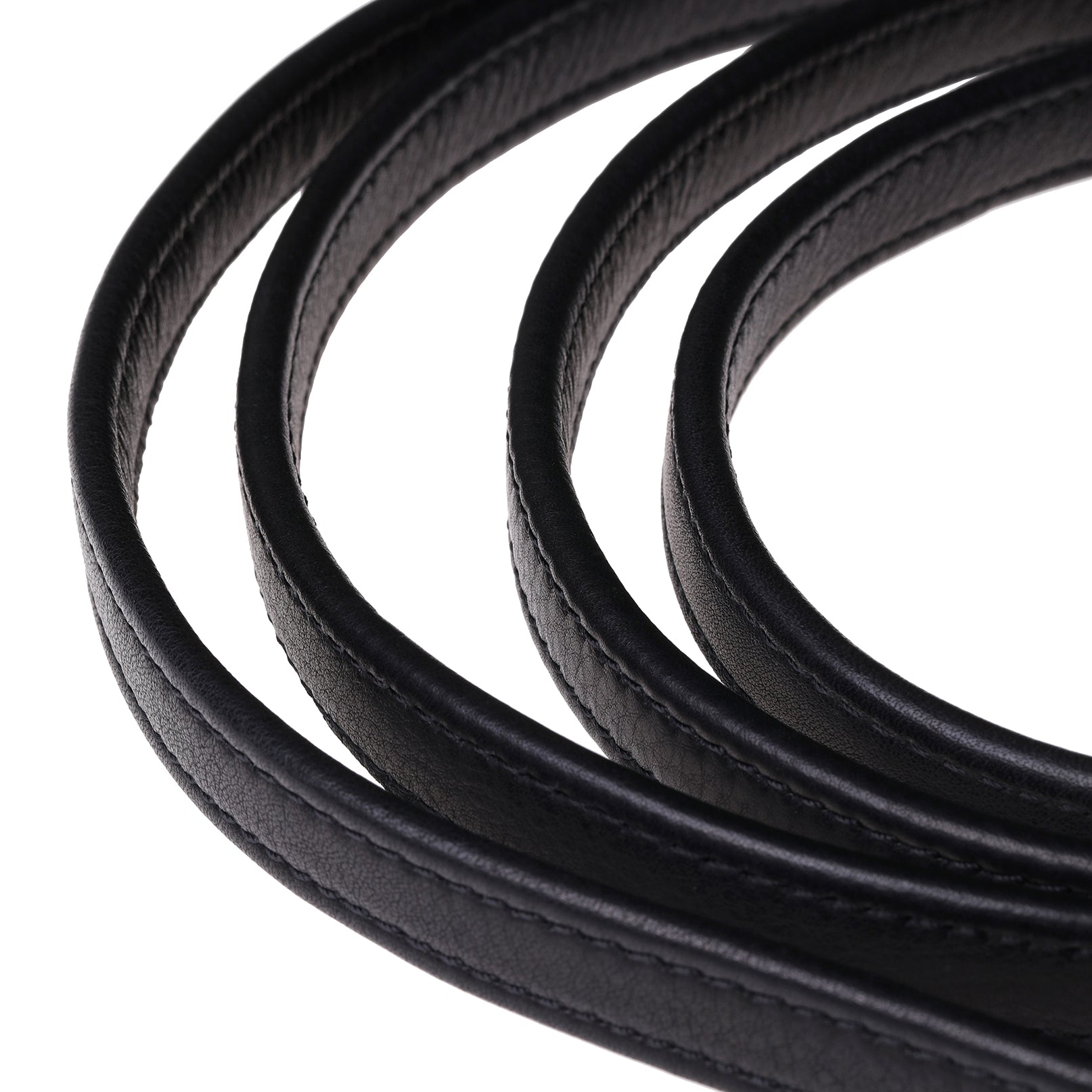 Padded nappa leather curb reins - (rolled)