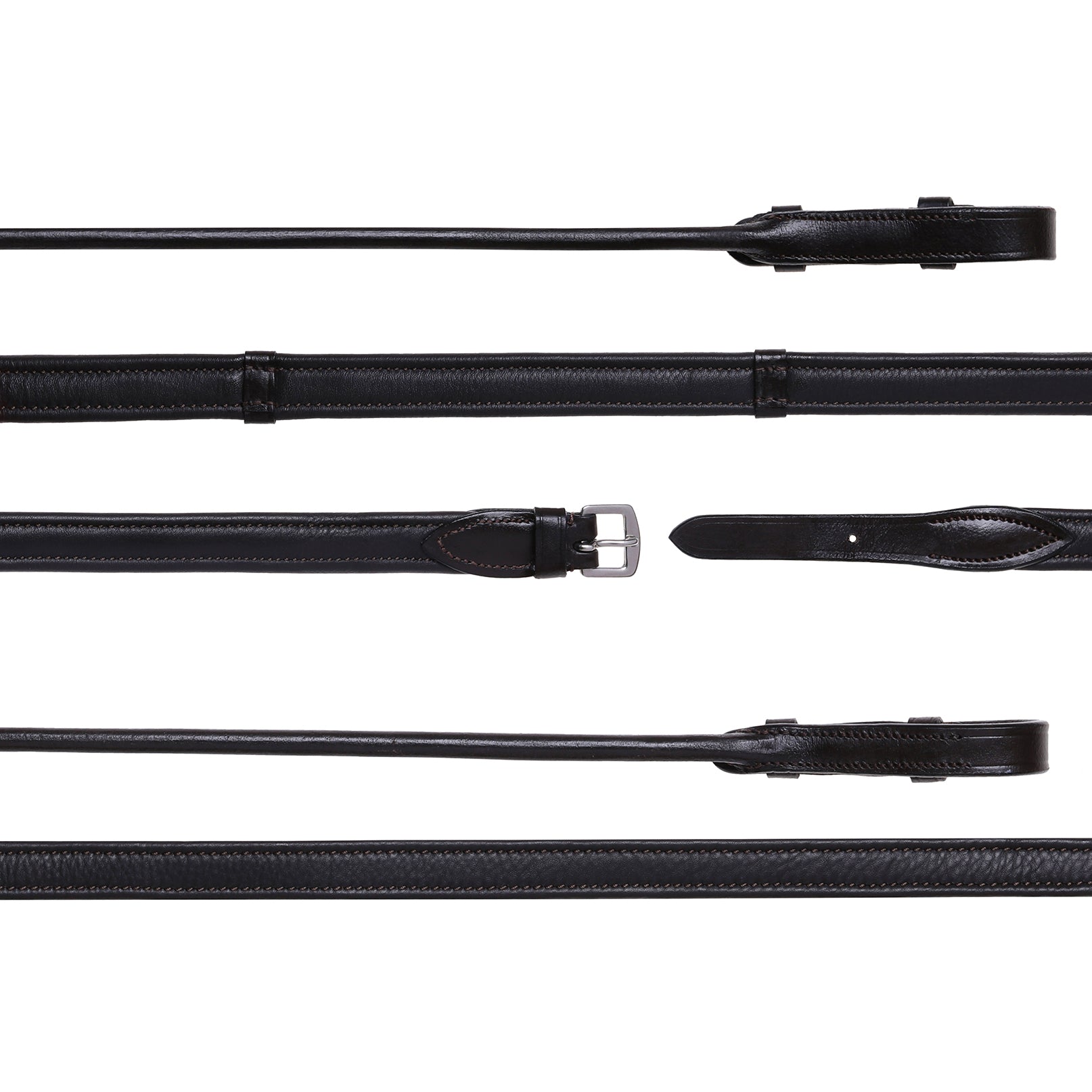 Double Bridle Reins Set - (Rolled)