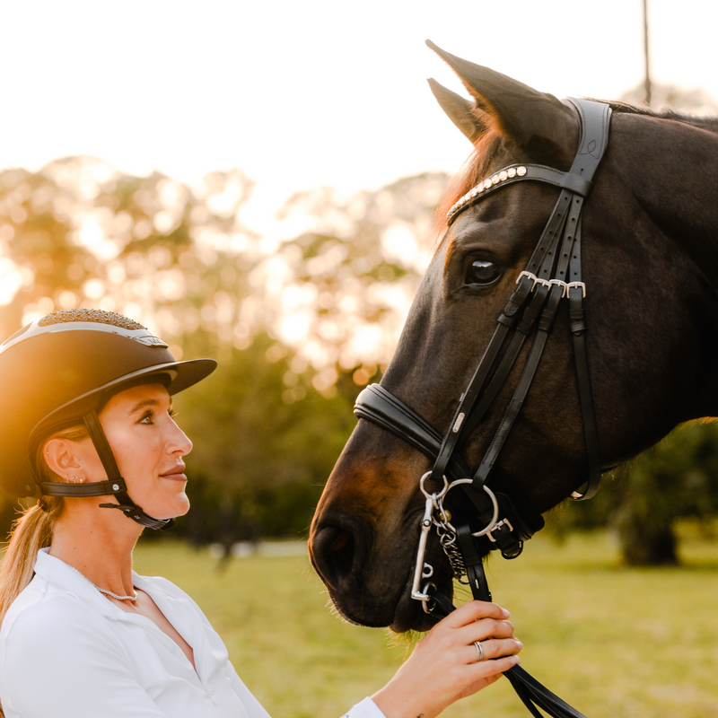 'Athens' luxury leather bridle - (double)