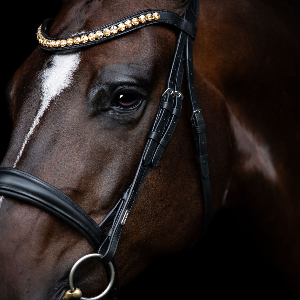 'Athens' leather bridle (snaffle) - Lumiere Equestrian