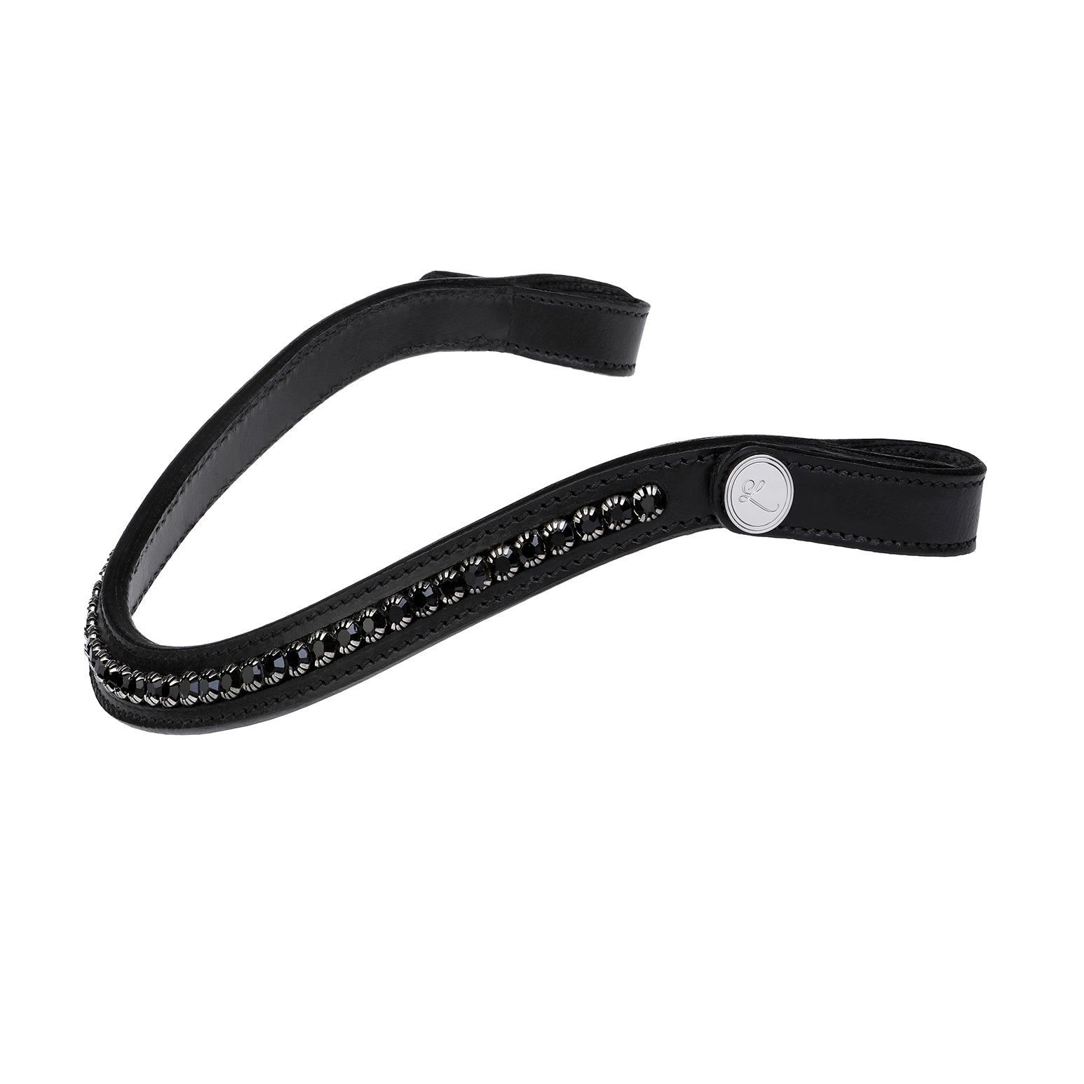 Black Swarovski Browband - Lumiere Equestrian