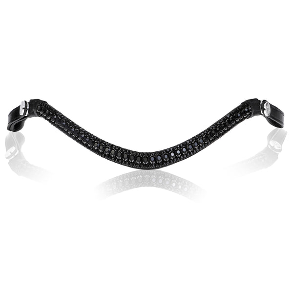 Black Solitaire Crystal Browband