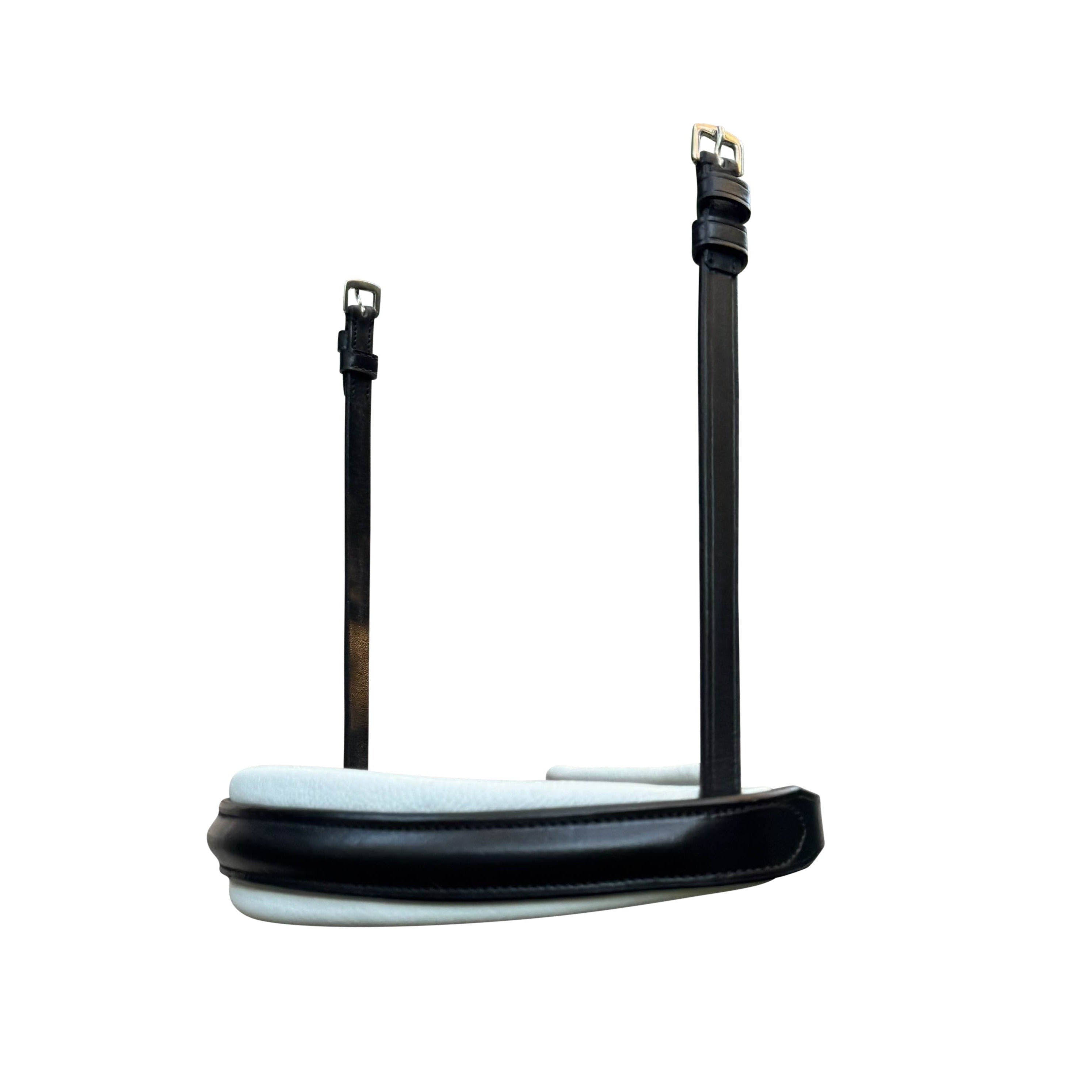 Melodie noseband - matte, white padding (cavesson) - Lumiere Equestrian