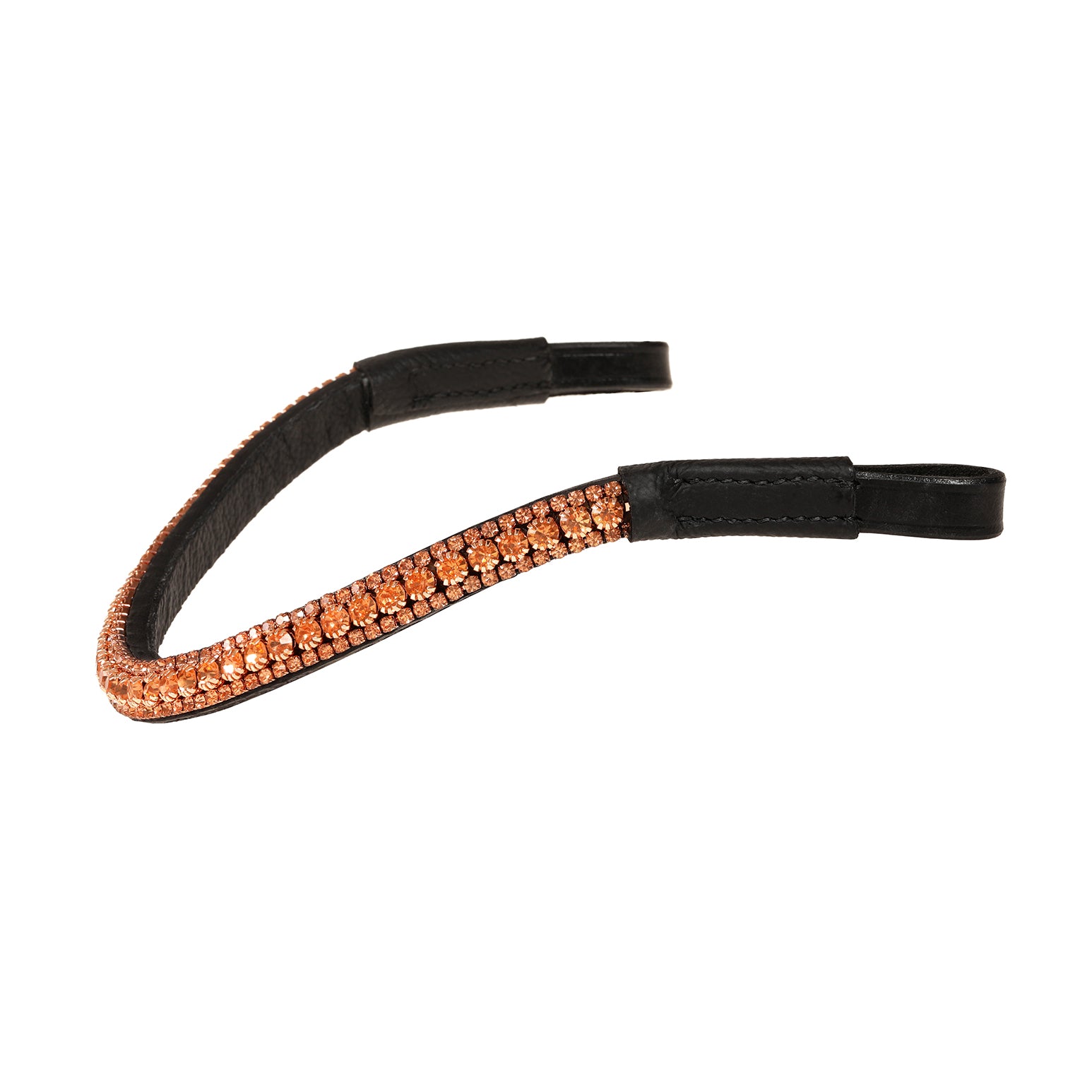 Rose gold crystal browband - Lumiere Equestrian