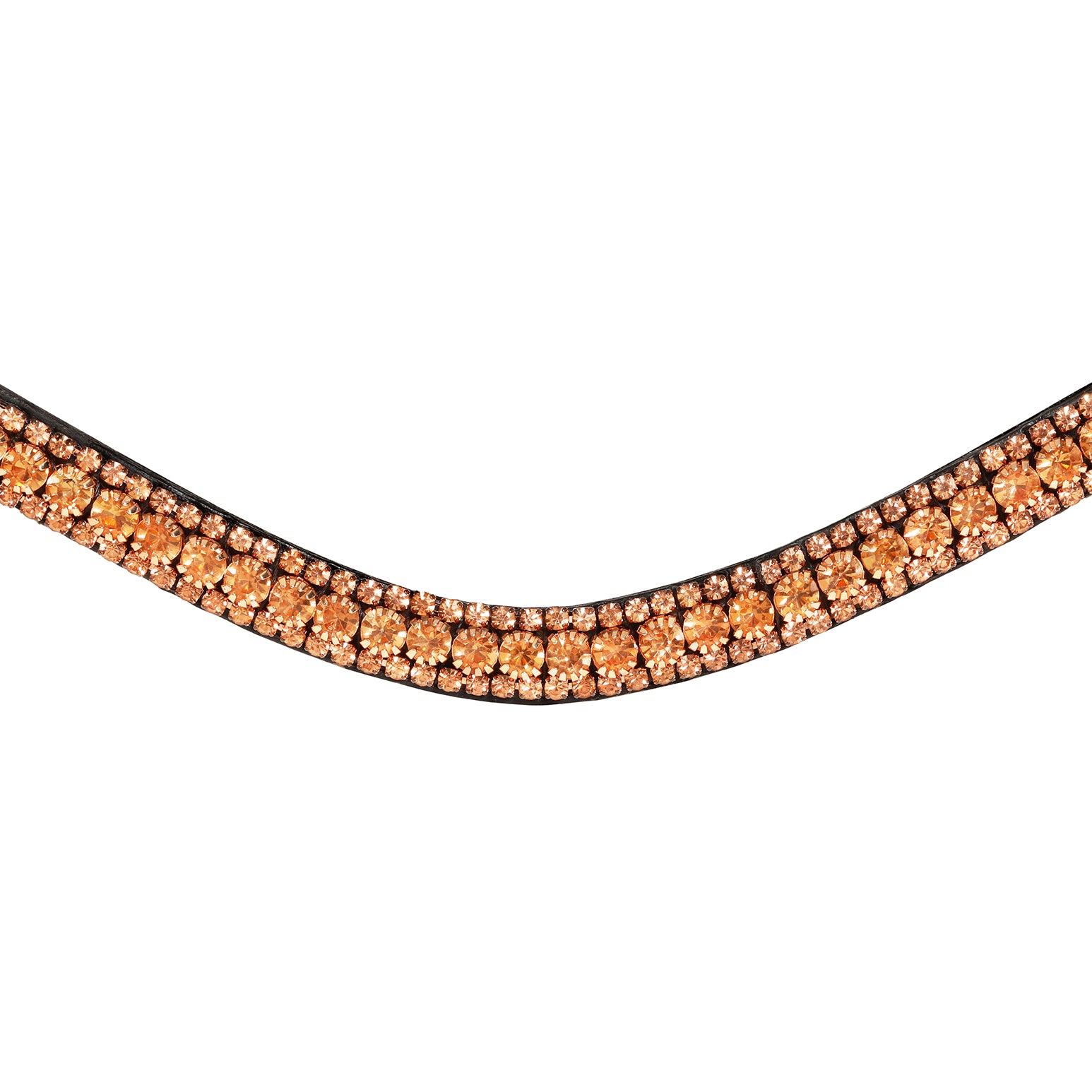 Rose gold crystal browband - Lumiere Equestrian