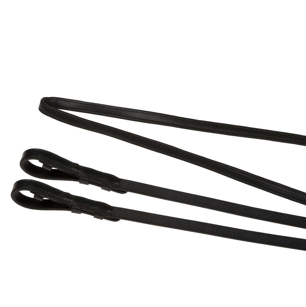 Padded nappa leather curb reins - (flat) - Lumiere Equestrian