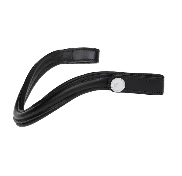 Classic curved leather browband