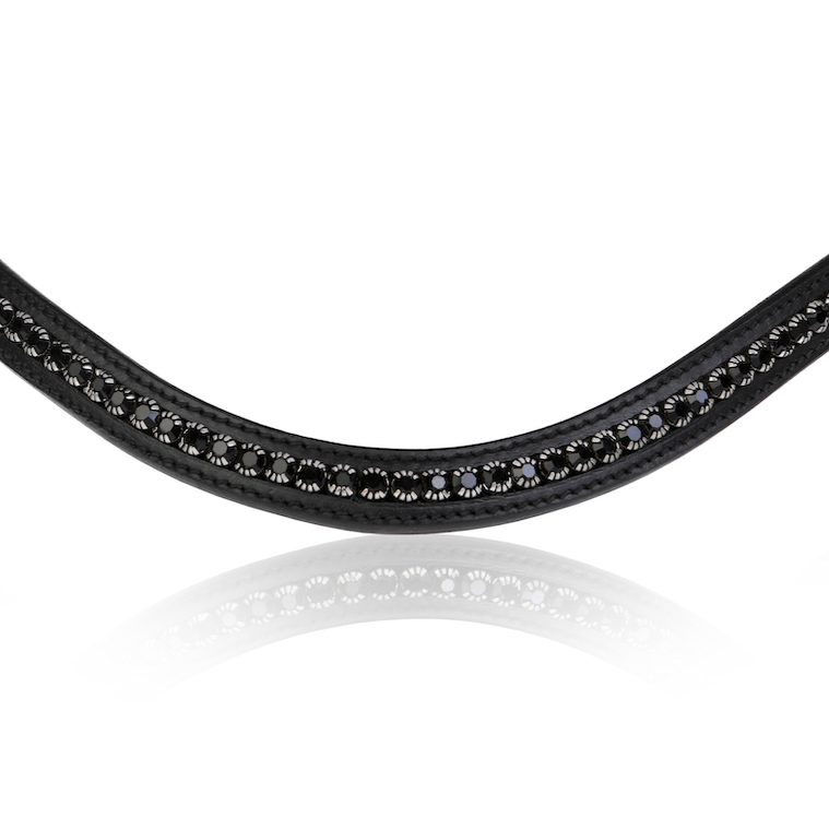 Black Swarovski Browband - Lumiere Equestrian