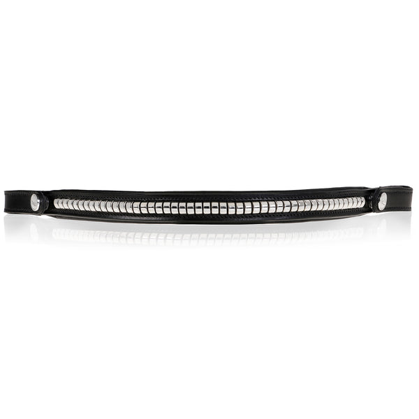 Straight clincher browband (silver)