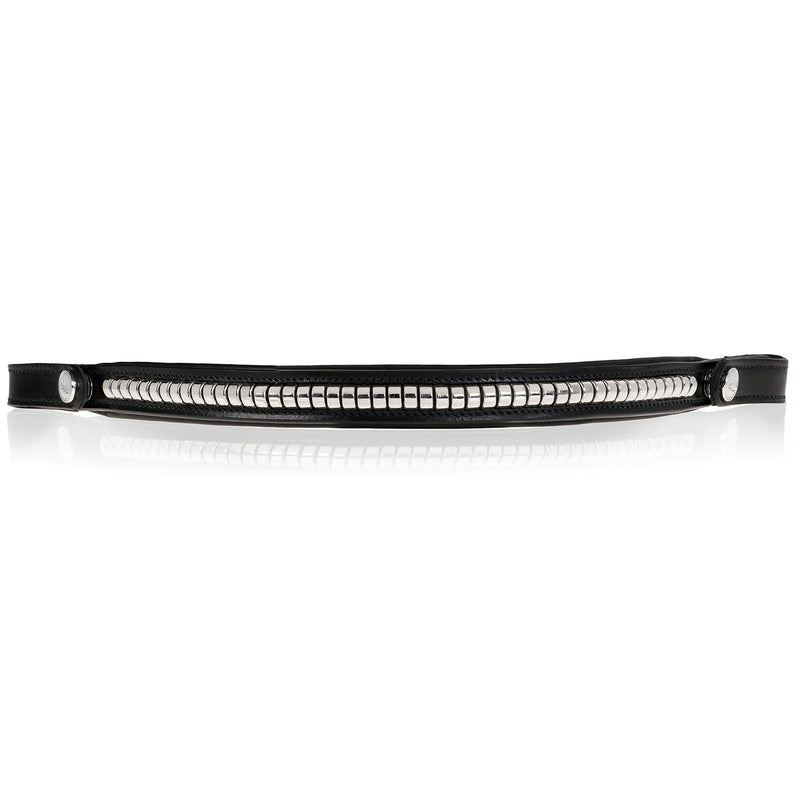 Straight clincher browband (silver)