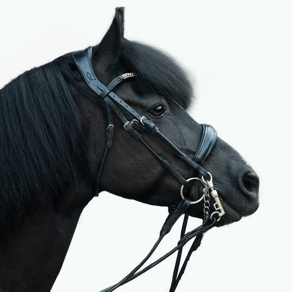 'Madeline' Luxury Leather Bridle - (Double) (Lumi Pony)